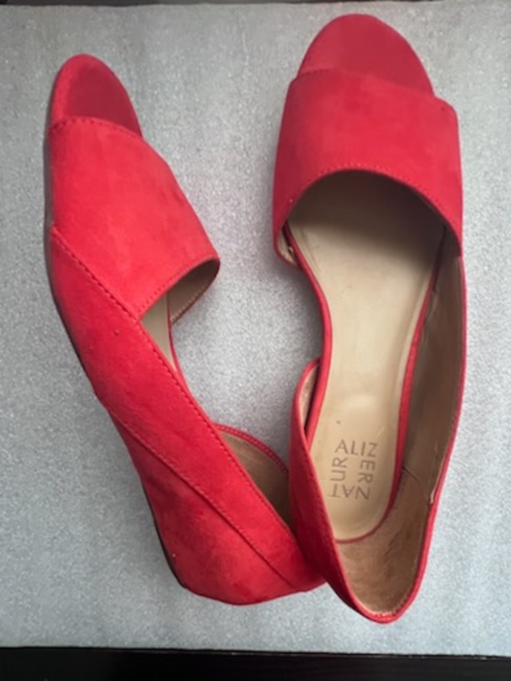 Naturalizer Roma D'Orsay Suede Women's Flats Orange Size 8.5